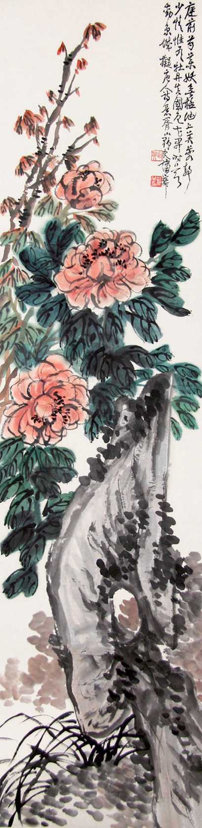 蒲华 花卉 立轴
